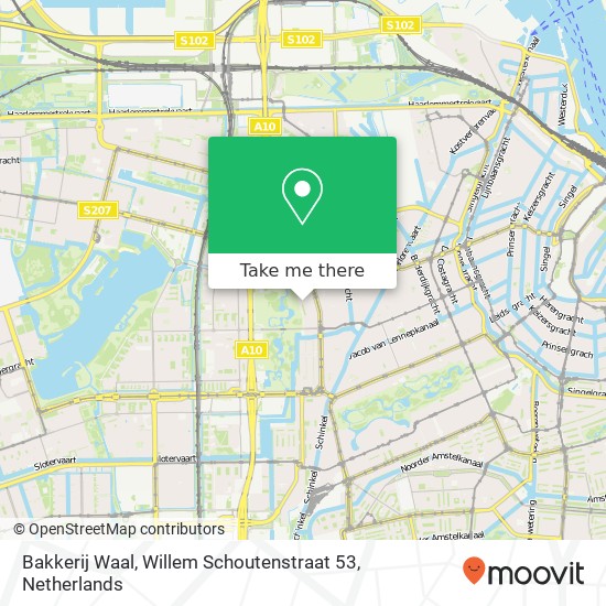 Bakkerij Waal, Willem Schoutenstraat 53 map