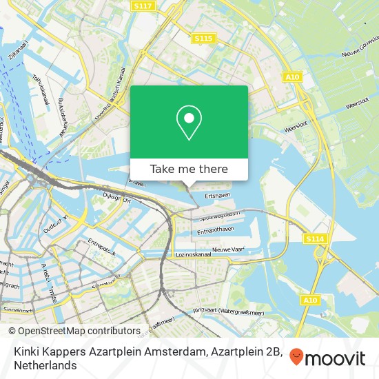 Kinki Kappers Azartplein Amsterdam, Azartplein 2B map
