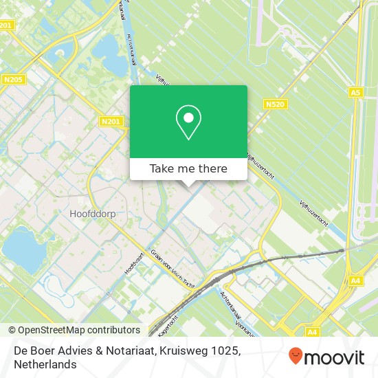 De Boer Advies & Notariaat, Kruisweg 1025 map