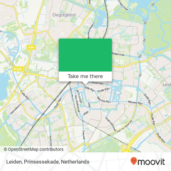 Leiden, Prinsessekade map