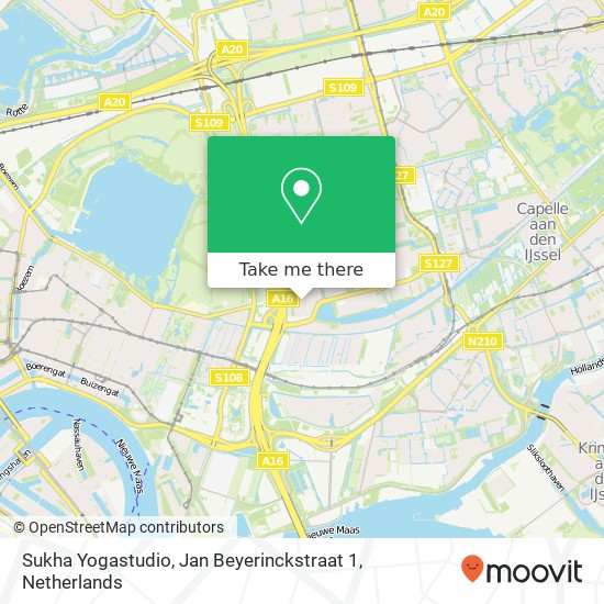 Sukha Yogastudio, Jan Beyerinckstraat 1 map