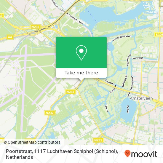 Poortstraat, 1117 Luchthaven Schiphol Karte