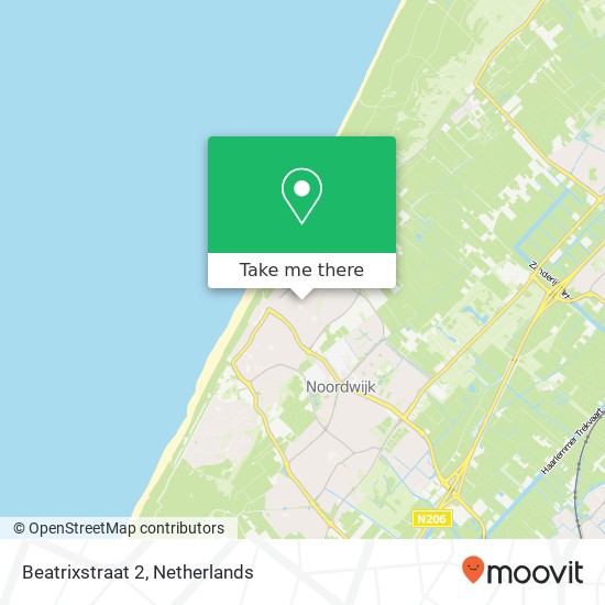 Beatrixstraat 2, 2202 NR Noordwijk aan Zee map