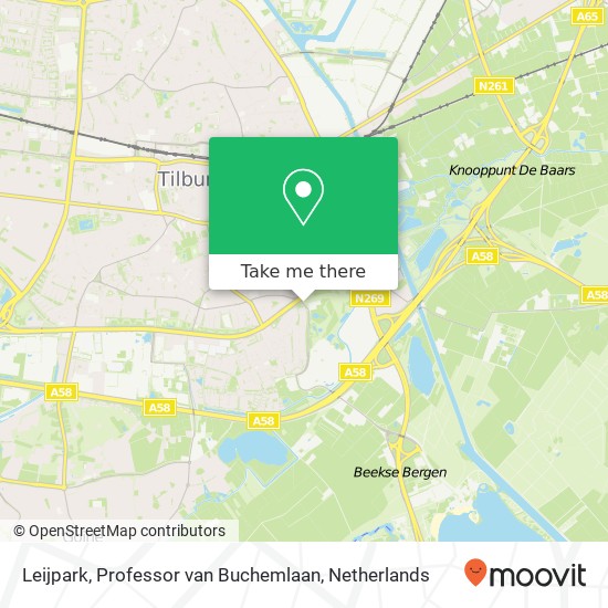 Leijpark, Professor van Buchemlaan map