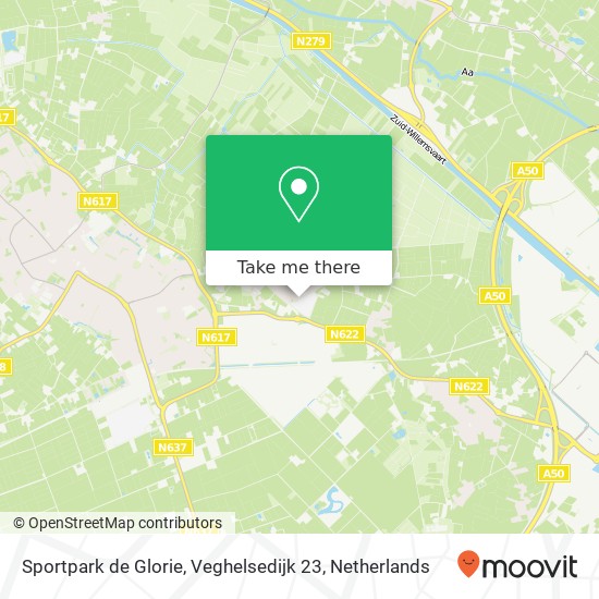 Sportpark de Glorie, Veghelsedijk 23 map