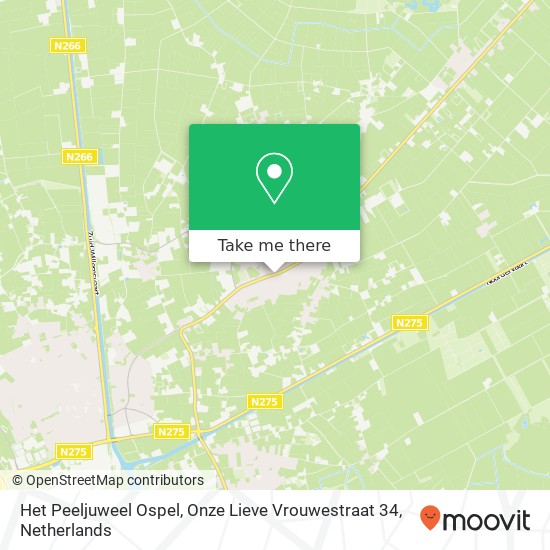 Het Peeljuweel Ospel, Onze Lieve Vrouwestraat 34 map