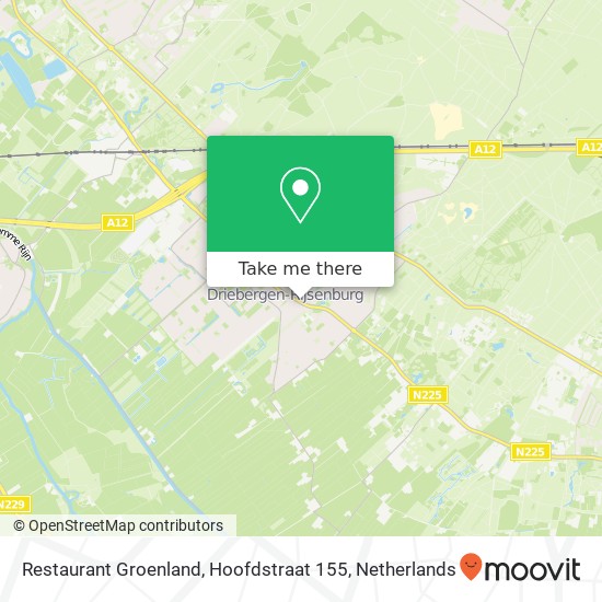 Restaurant Groenland, Hoofdstraat 155 map