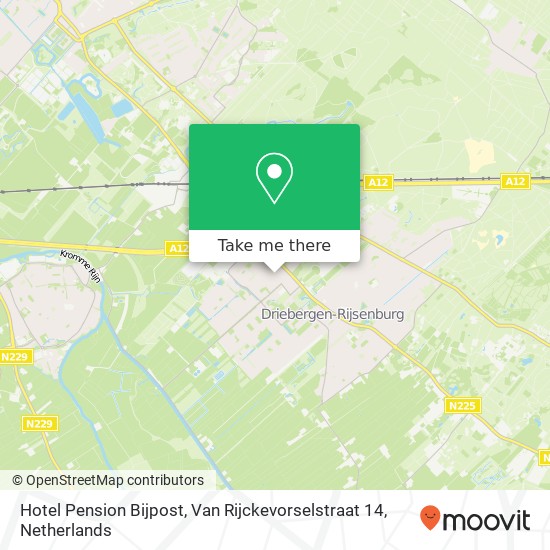 Hotel Pension Bijpost, Van Rijckevorselstraat 14 Karte