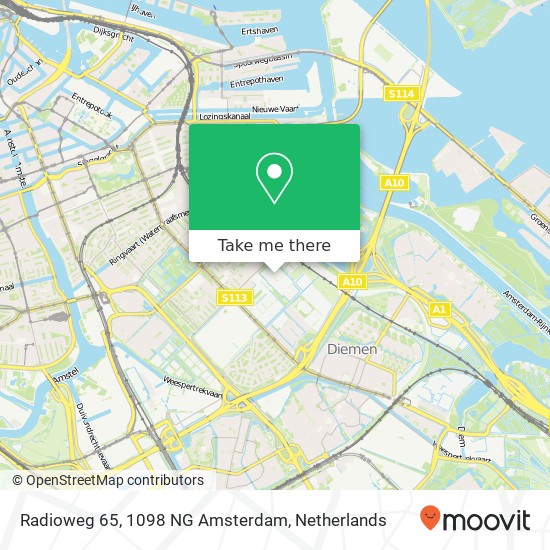 Radioweg 65, 1098 NG Amsterdam map