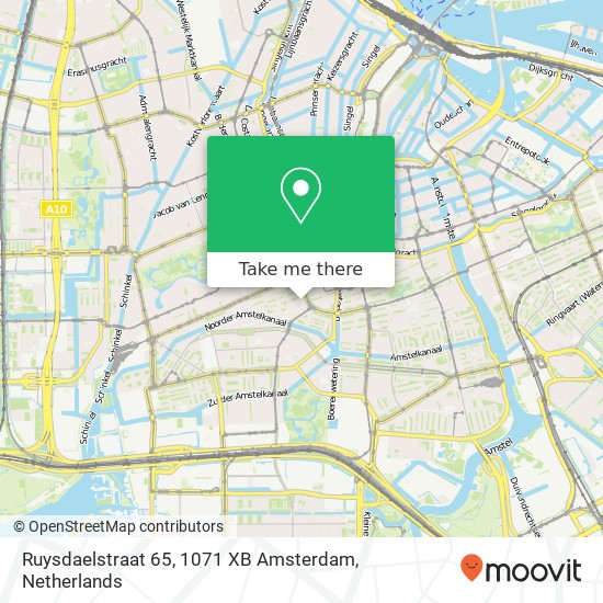 Ruysdaelstraat 65, 1071 XB Amsterdam map