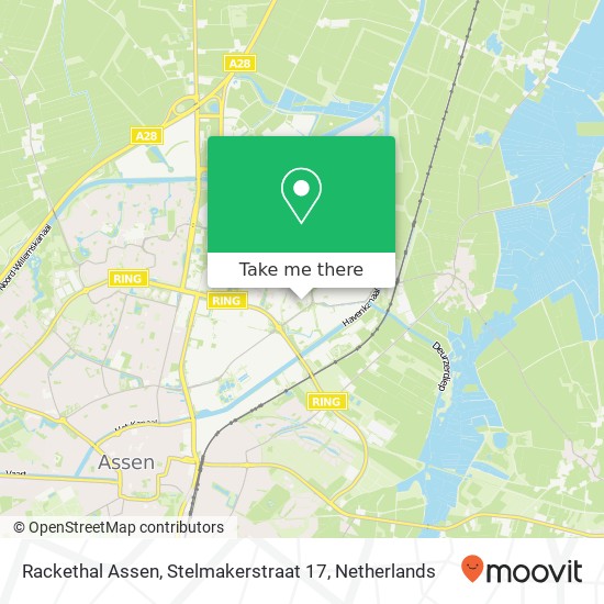 Rackethal Assen, Stelmakerstraat 17 map