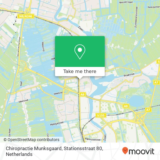 Chiropractie Munksgaard, Stationsstraat 80 map