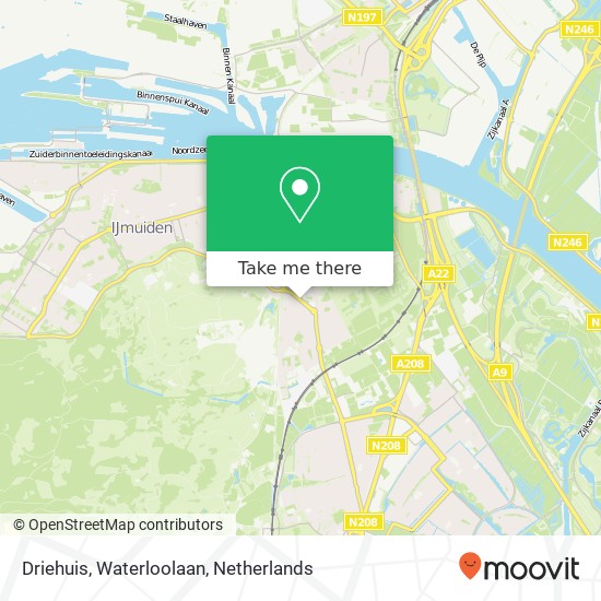 Driehuis, Waterloolaan map