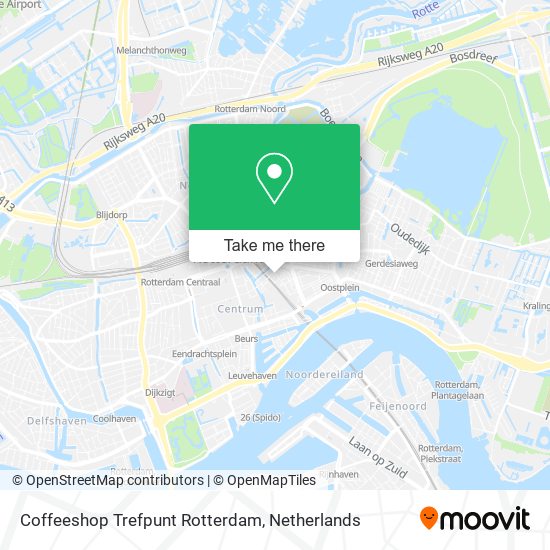 Coffeeshop Trefpunt Rotterdam map