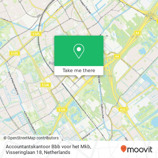 Accountantskantoor Bbb voor het Mkb, Visseringlaan 18 map