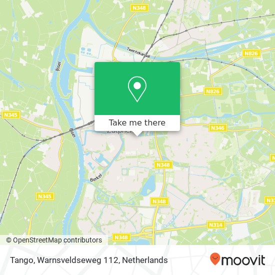 Tango, Warnsveldseweg 112 map