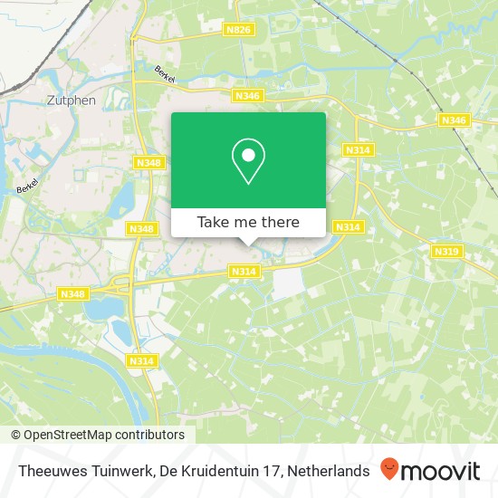 Theeuwes Tuinwerk, De Kruidentuin 17 Karte