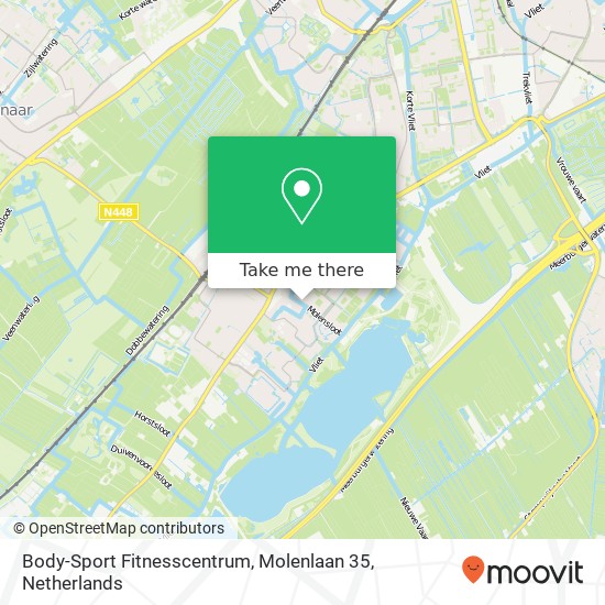 Body-Sport Fitnesscentrum, Molenlaan 35 map