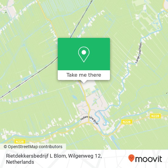 Rietdekkersbedrijf L Blom, Wilgenweg 12 map