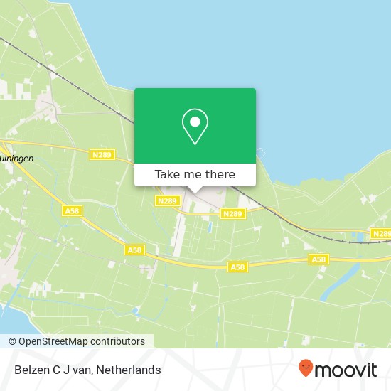 Belzen C J van, Dorpsstraat 16A map