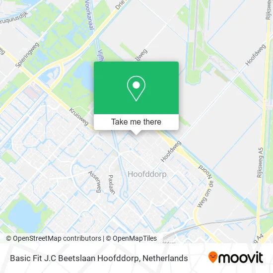 Basic Fit J.C Beetslaan Hoofddorp map