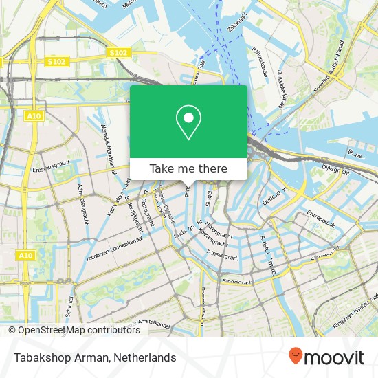 Tabakshop Arman, Reestraat 27 map