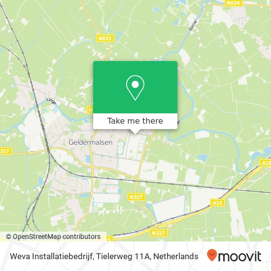 Weva Installatiebedrijf, Tielerweg 11A Karte