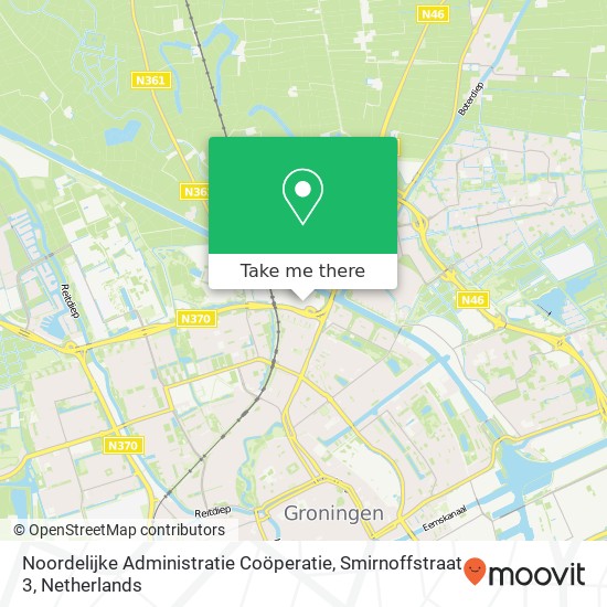 Noordelijke Administratie Coöperatie, Smirnoffstraat 3 map