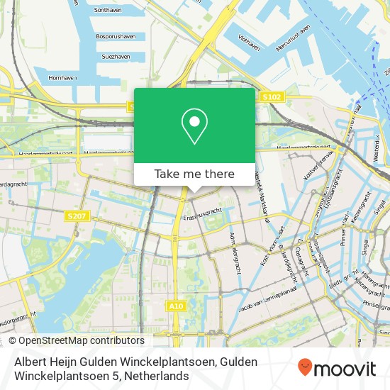 Albert Heijn Gulden Winckelplantsoen, Gulden Winckelplantsoen 5 map