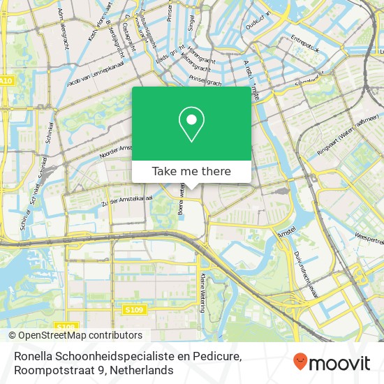 Ronella Schoonheidspecialiste en Pedicure, Roompotstraat 9 Karte