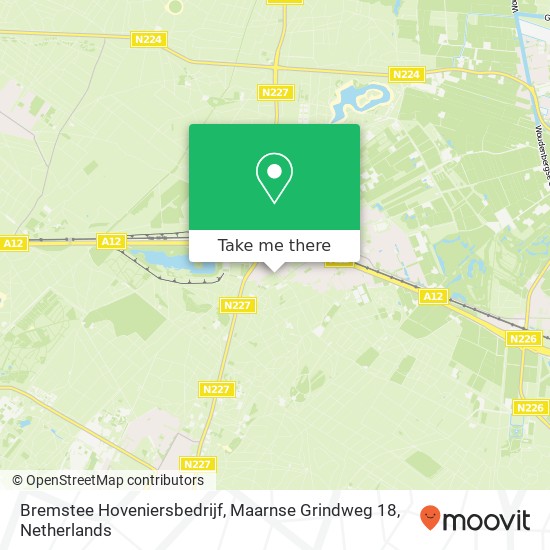 Bremstee Hoveniersbedrijf, Maarnse Grindweg 18 map