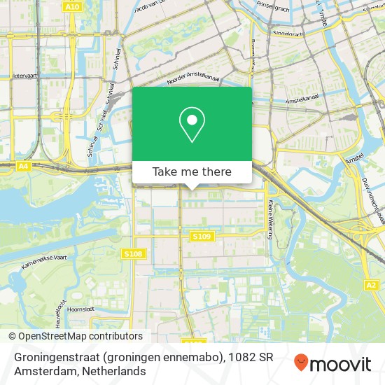 Groningenstraat (groningen ennemabo), 1082 SR Amsterdam Karte