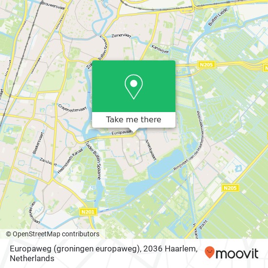 Europaweg (groningen europaweg), 2036 Haarlem map