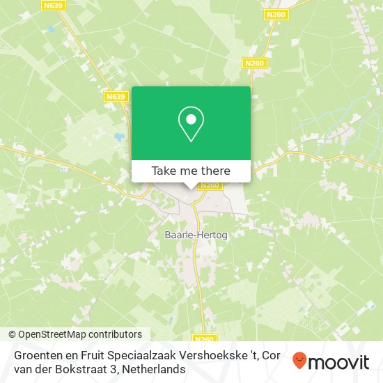 Groenten en Fruit Speciaalzaak Vershoekske 't, Cor van der Bokstraat 3 map