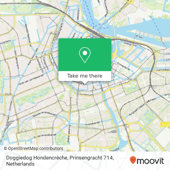 Doggiedog Hondencrèche, Prinsengracht 714 Karte