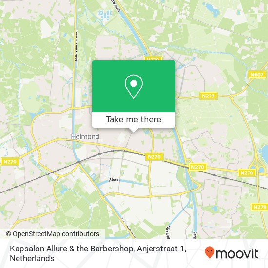 Kapsalon Allure & the Barbershop, Anjerstraat 1 map