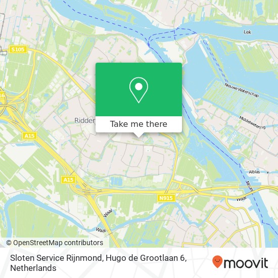 Sloten Service Rijnmond, Hugo de Grootlaan 6 Karte
