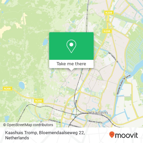 Kaashuis Tromp, Bloemendaalseweg 22 map