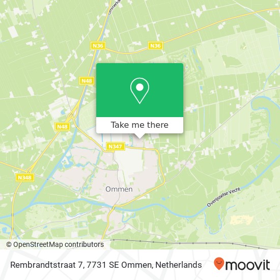 Rembrandtstraat 7, 7731 SE Ommen map