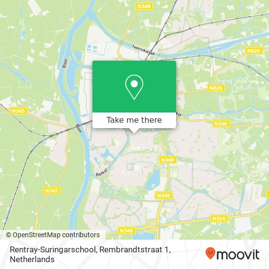 Rentray-Suringarschool, Rembrandtstraat 1 map