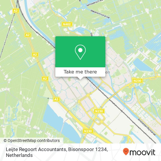 Leijte Regoort Accountants, Bisonspoor 1234 map