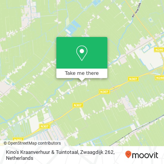 Kino's Kraanverhuur & Tuintotaal, Zwaagdijk 262 map