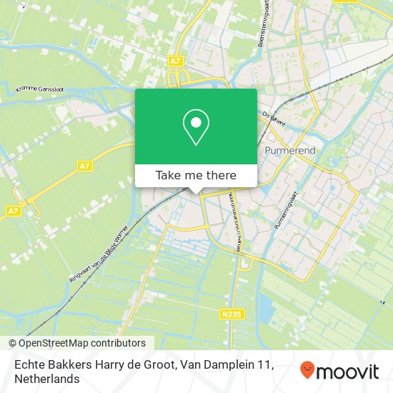 Echte Bakkers Harry de Groot, Van Damplein 11 Karte