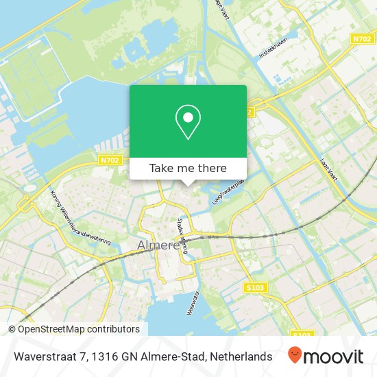 Waverstraat 7, 1316 GN Almere-Stad map