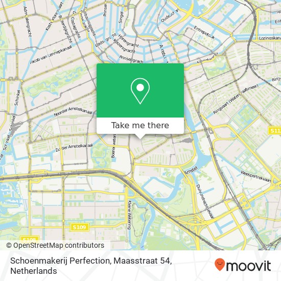 Schoenmakerij Perfection, Maasstraat 54 map