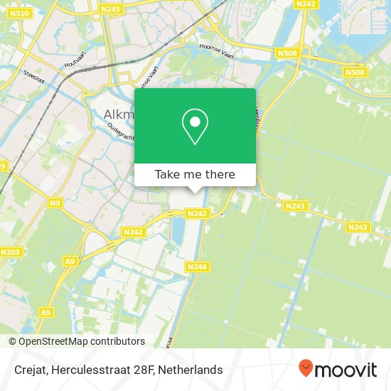 Crejat, Herculesstraat 28F Karte