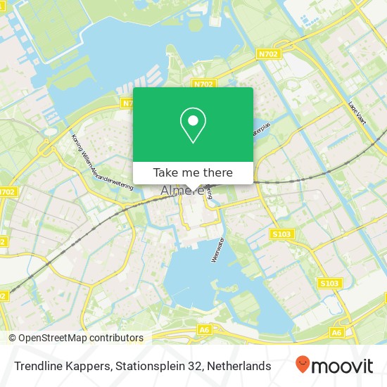 Trendline Kappers, Stationsplein 32 map