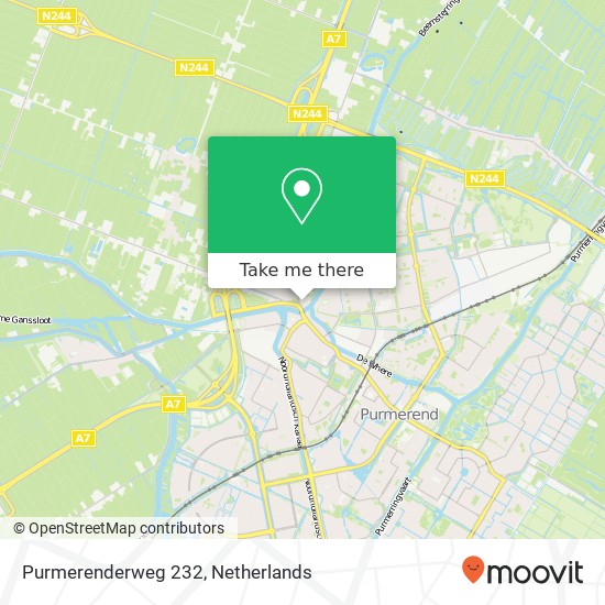 Purmerenderweg 232, 1461 DN Zuidoostbeemster map