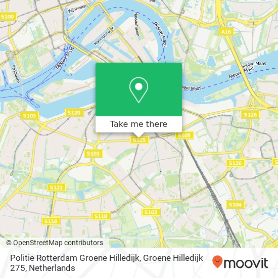 Politie Rotterdam Groene Hilledijk, Groene Hilledijk 275 map