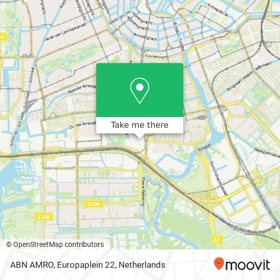 ABN AMRO, Europaplein 22 map